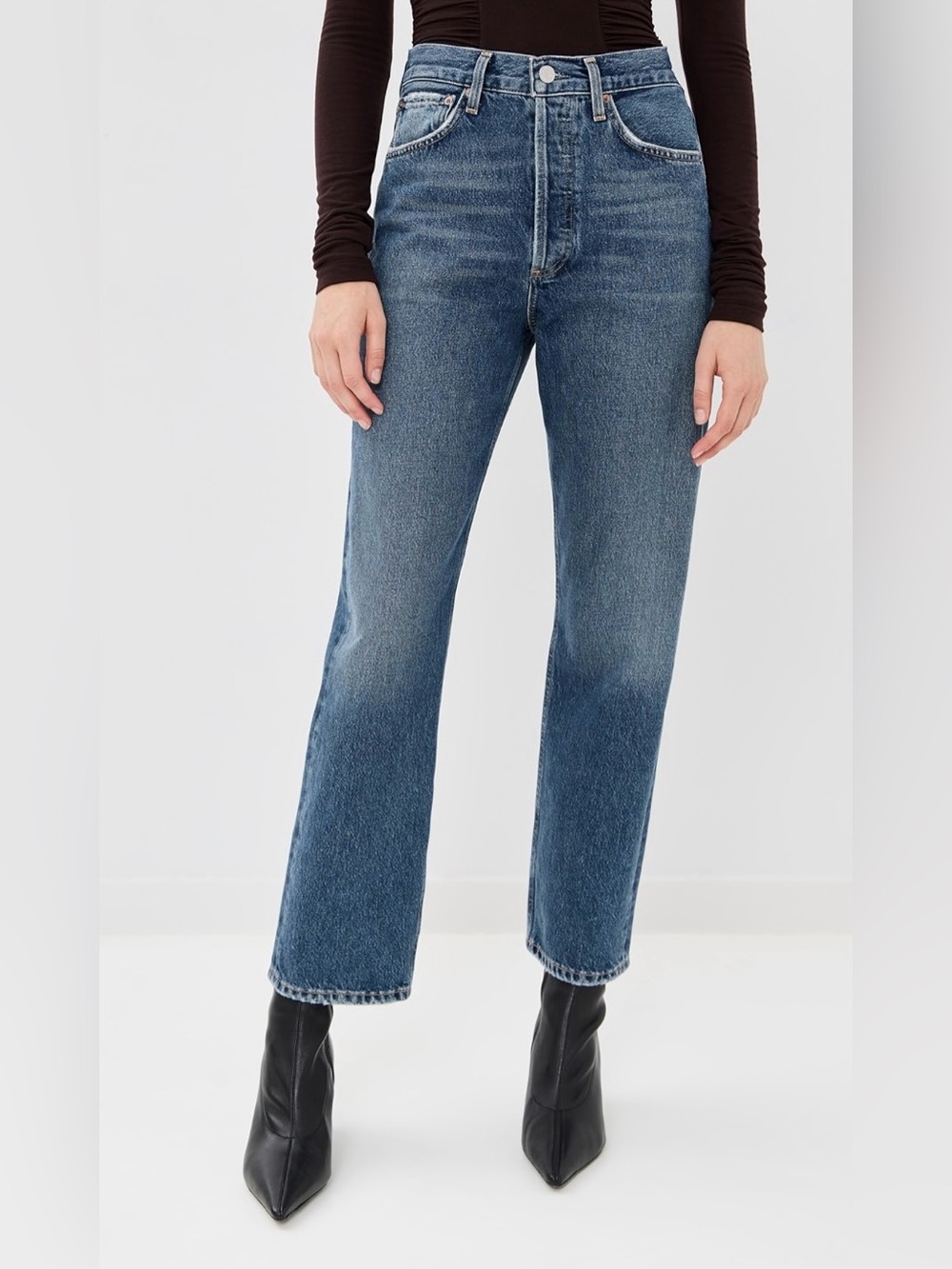 Agolde Light Blue High-Rise Denim Jeans 90s